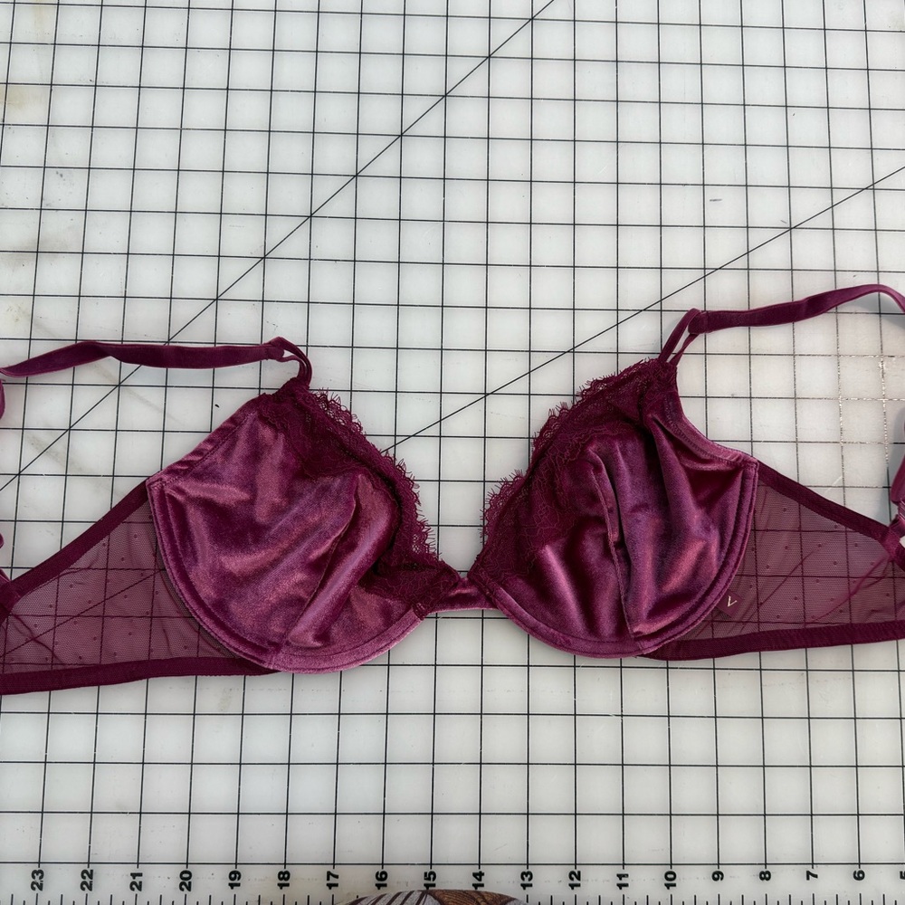 Victoria's Secret Purple Satin Underwire Bra